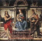 Andrea del Verrocchio Madonna with Sts John the Baptist and Donatus Cathedral of Pistoia oil